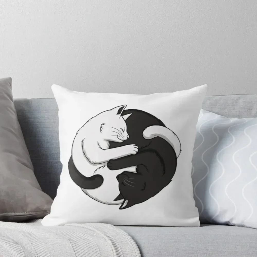 

Yin Yang Balancing Cats Throw Pillow pillow cover luxury ornamental pillows Christmas Covers Christmas Pillows pillow