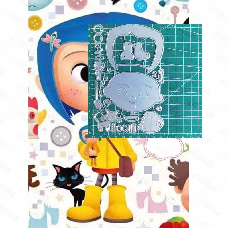 New Girl Bag Black Cat Cutting Dies DIY Paste Handicrafts Metal Cutting Blade Mold Production of Relief Album Greetingcards