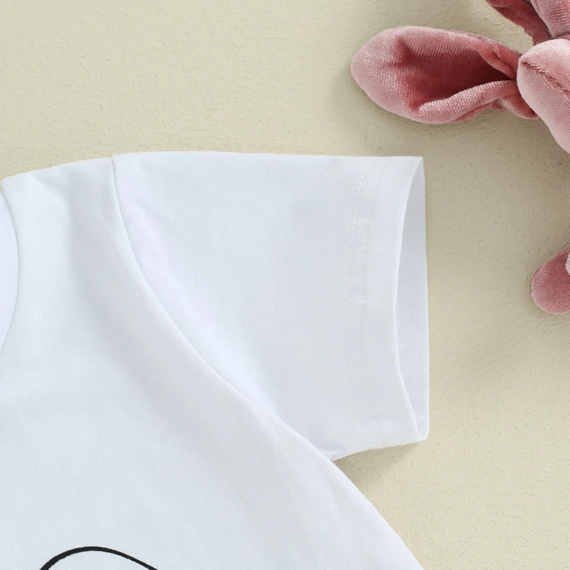 Newborn Baby Boy I Love It When You Call Me Big Hoppa Shirt Letter Print Crewneck Pant Set Summer Easter Clothes image 5