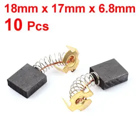 10Pcs 18x17x6.8mm Electrical Motor Carbon Brush Repairing Part Power Tool Replacement for Generic Electric Motor Drill Bit