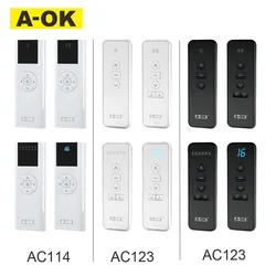 A-OK RF433 uzaktan kumanda AC123 / AC114 1/2/6/16 kanal kablosuz verici için A-OK RF433 perde motoru/tübüler motorlar