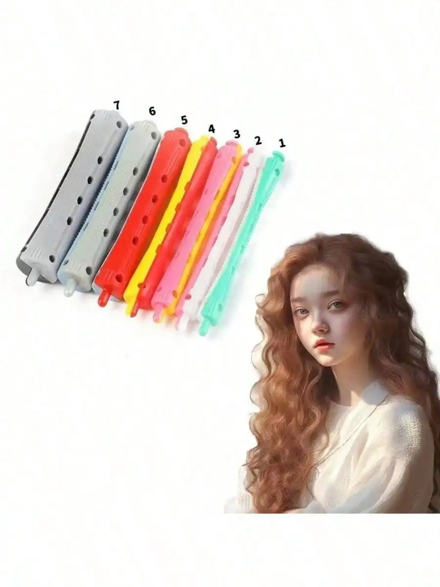 12 Stück Haar-Dauerwellenstangen, hitzefreie Lockenwickler, Dauerwellenstangen, Lockenwickler, kalte Wellenstangen, flexibel, für Frauen, Haar-Styling-Werkzeuge