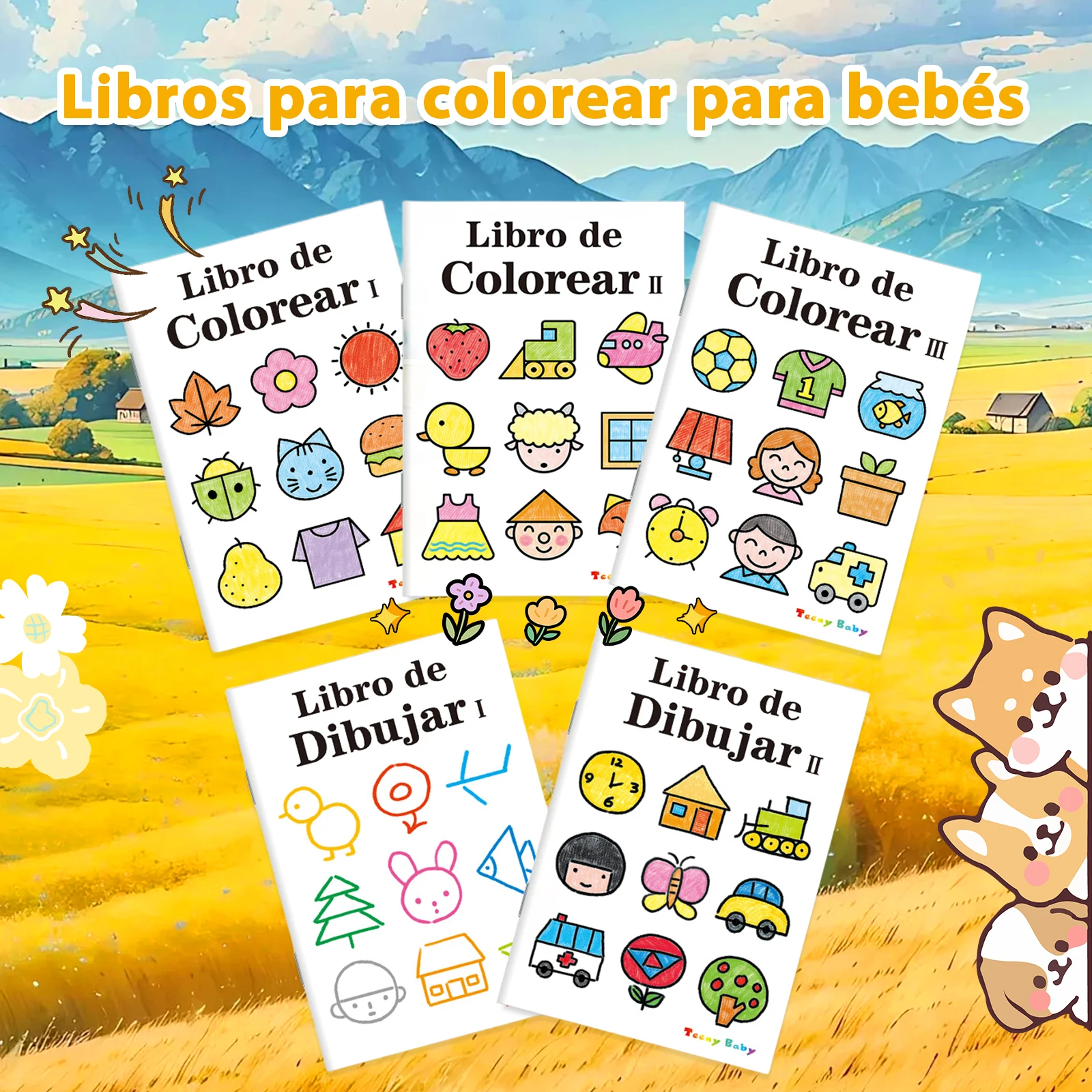 

Набор книг для раскрашивания и рисования в испанском стиле для детей - 6 креативных книг с граффити для помощи детским художественным просветительством