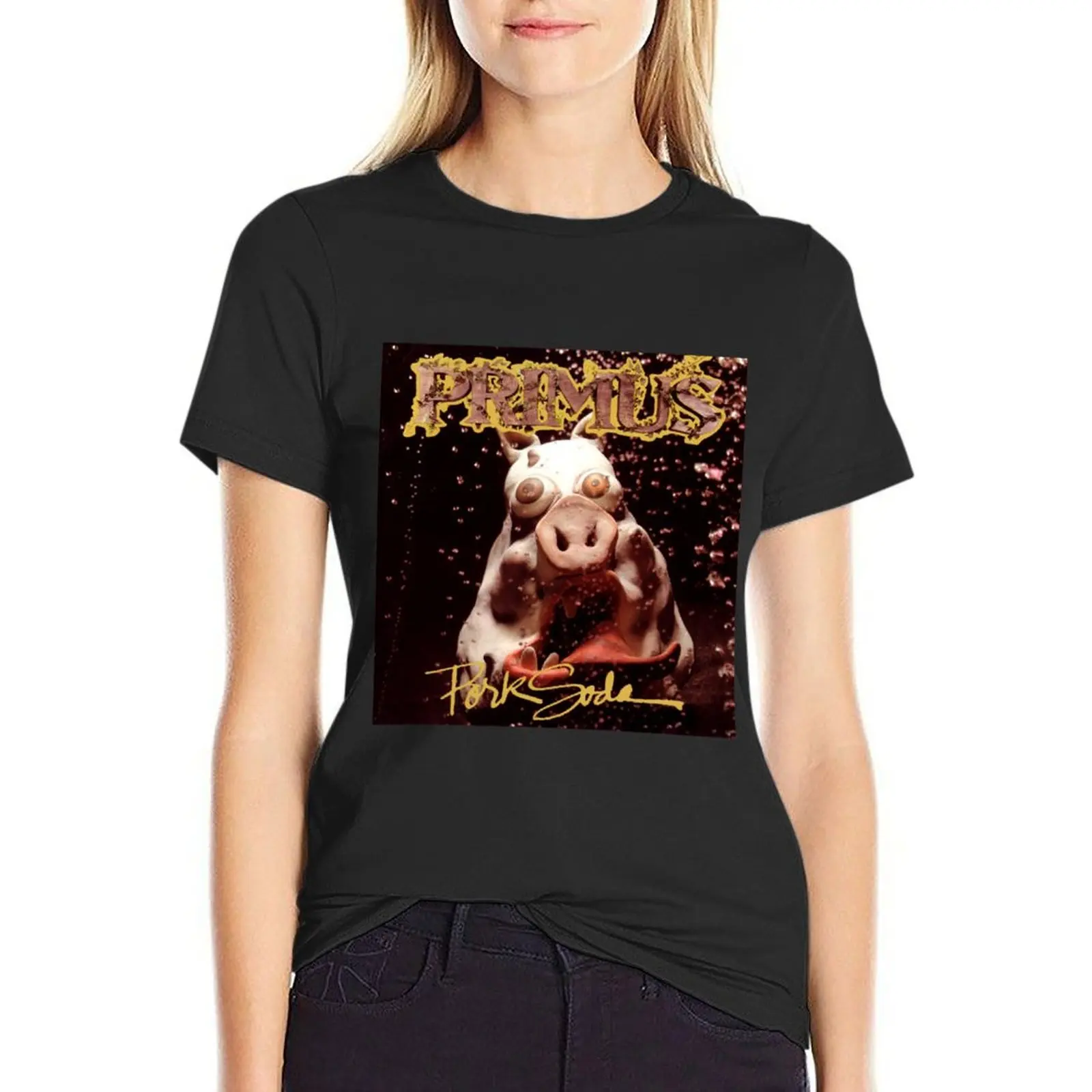 

Primus pork soda T-Shirt new edition kawaii clothes Top Women