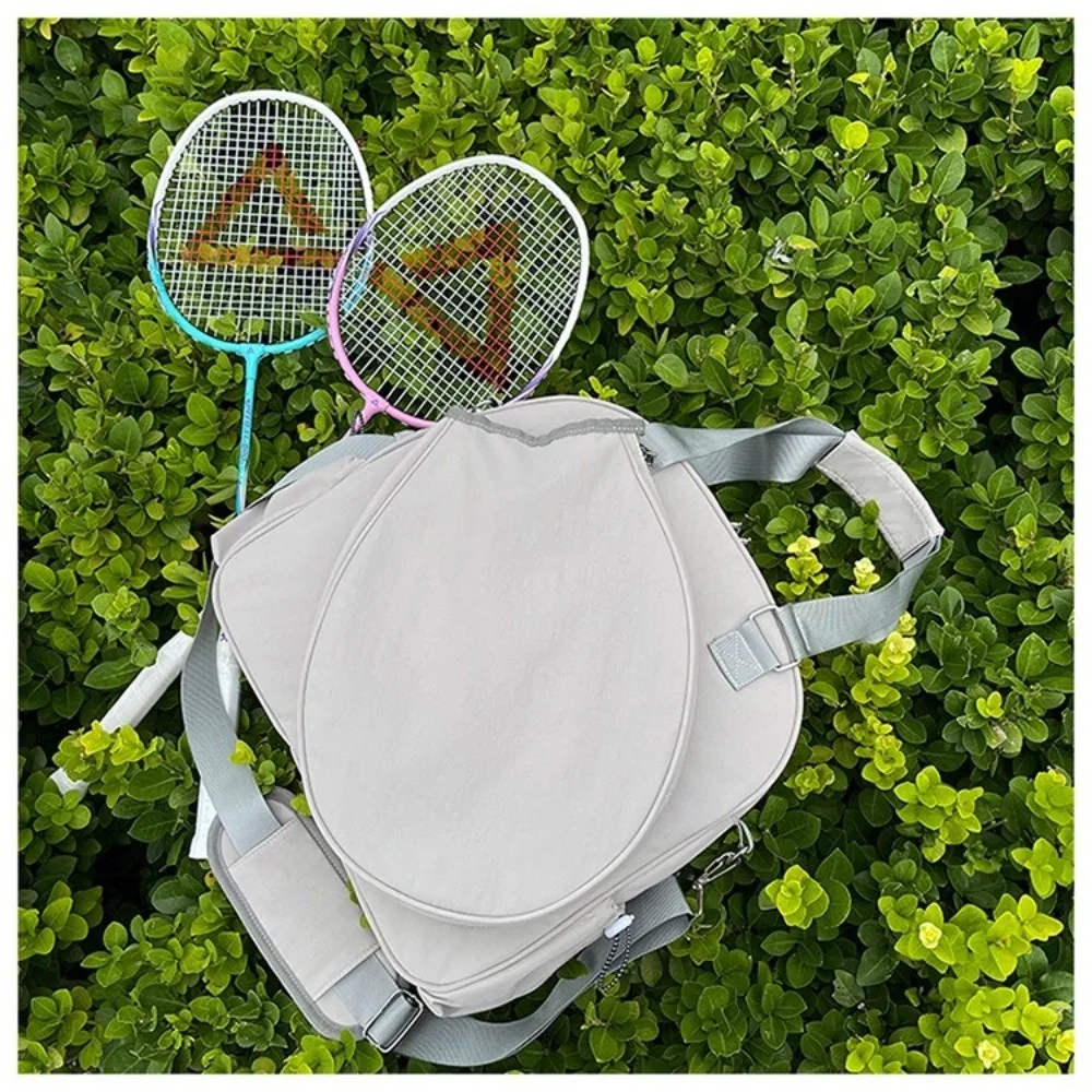 

Nylon Tennis Backpack Waterproof Adjustable Strap Badminton Racket Shoulder Bag Lightweight Large Capacity Pickleball Handbag
