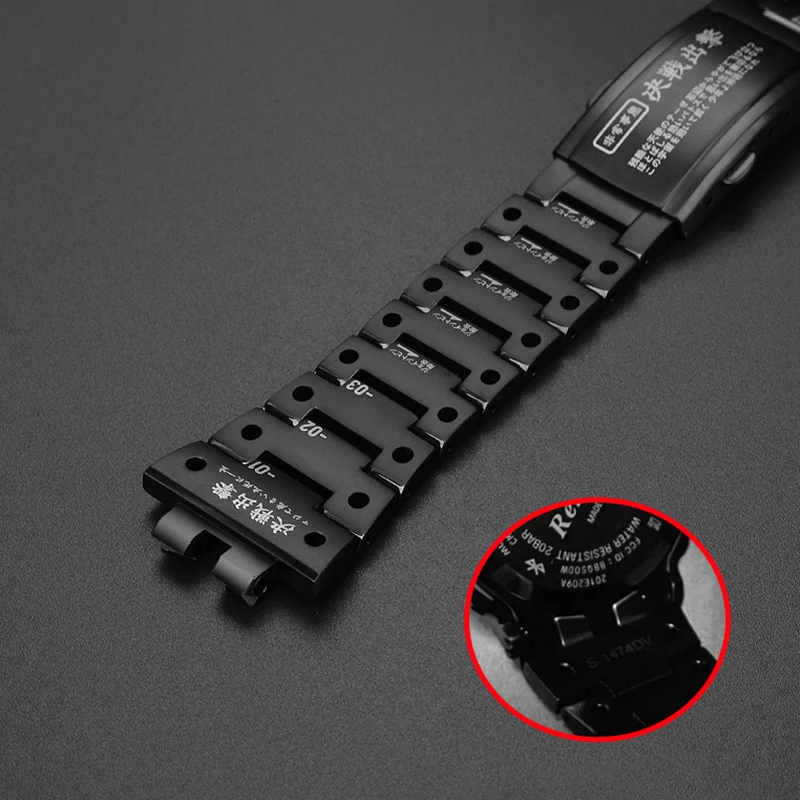 For Casio G-SHOCK GWM-B5000 DW5600 5610 Modified titanium alloy armor set strap+Watch Case Bezel metal buckle Bracelet Watchband