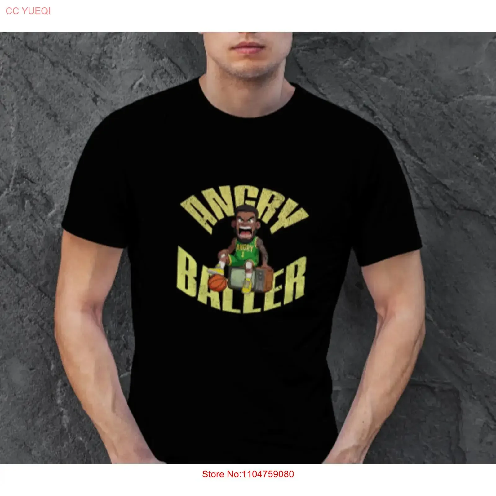 ANGRY BALLER BASKETBALL T Shirt Size S 5XL vintage Washed Comfortable Stylish Breathable Top For Everyday Wear Slightly