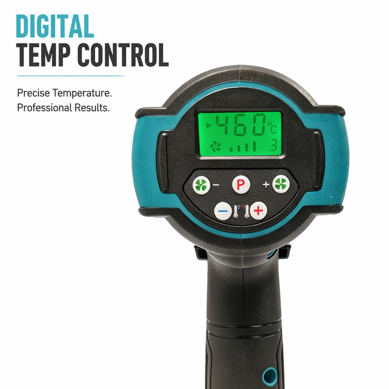 IONTOOL Compact Dual-Speed 550℃ Cordless Heat Gun for Resin Craft Epoxy Bubble Removal and Shrink Wrap PVC Project Tool