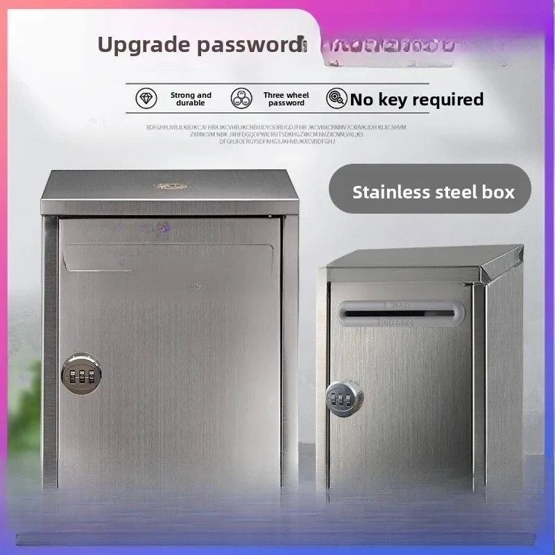Outdoor Stainless Steel Mailbox Password Lock Thickened Small Multi-purpose Suggestion Box Complaint Suggestion Box