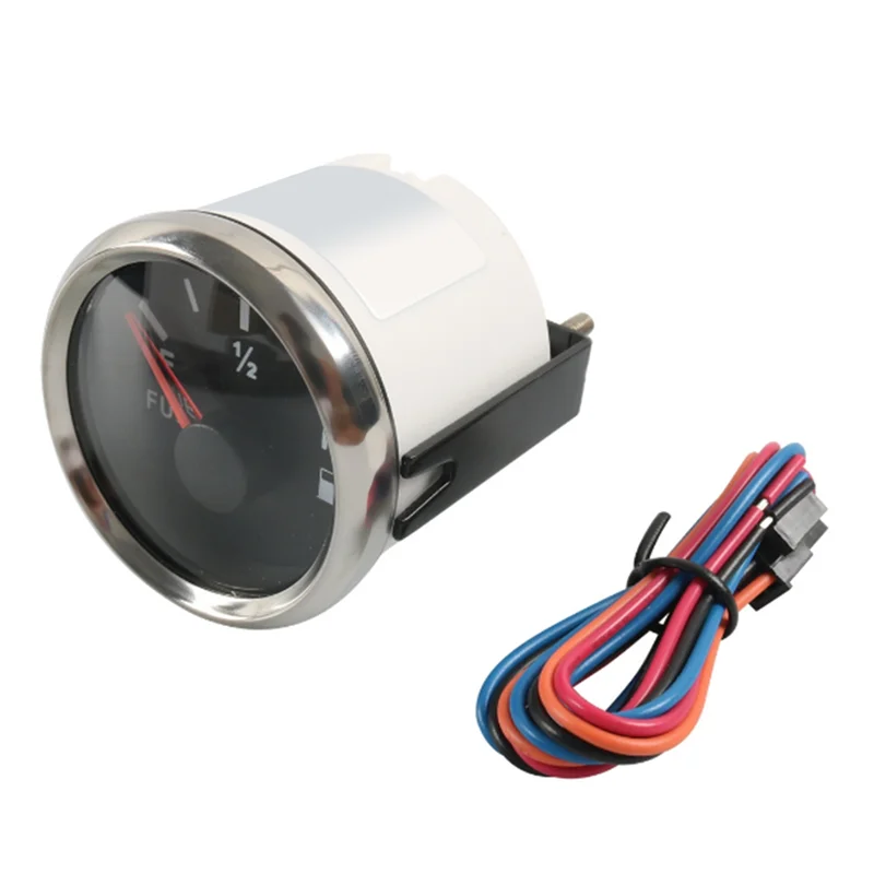 52MM Fuel Gauge with Fuel Level Sensor 200MM 0-190Ohm Oil Tank Level Indicator Meter for Boat