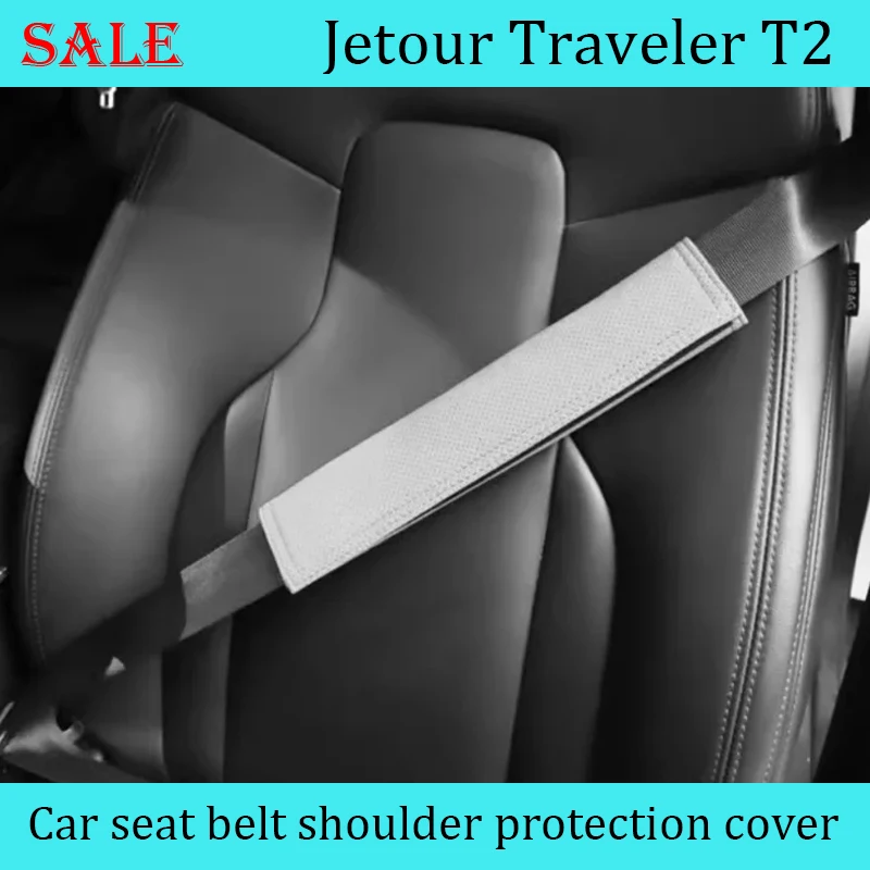 Fit for JETOUR Traveler T2 2023-2024 Car Seat Belt Shoulder Cover Modified Suede Seat Belt Shoulder Protector Protective Case