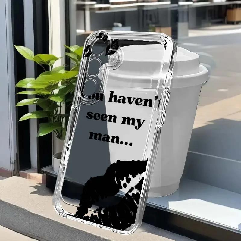 Luxury Butterfly Star Kiss For Samsung Note 20 10 Ultra A57 A56 A50 A36 A34 A33 A26 A24 A23 A16 A06 5G Transparent Phone Case