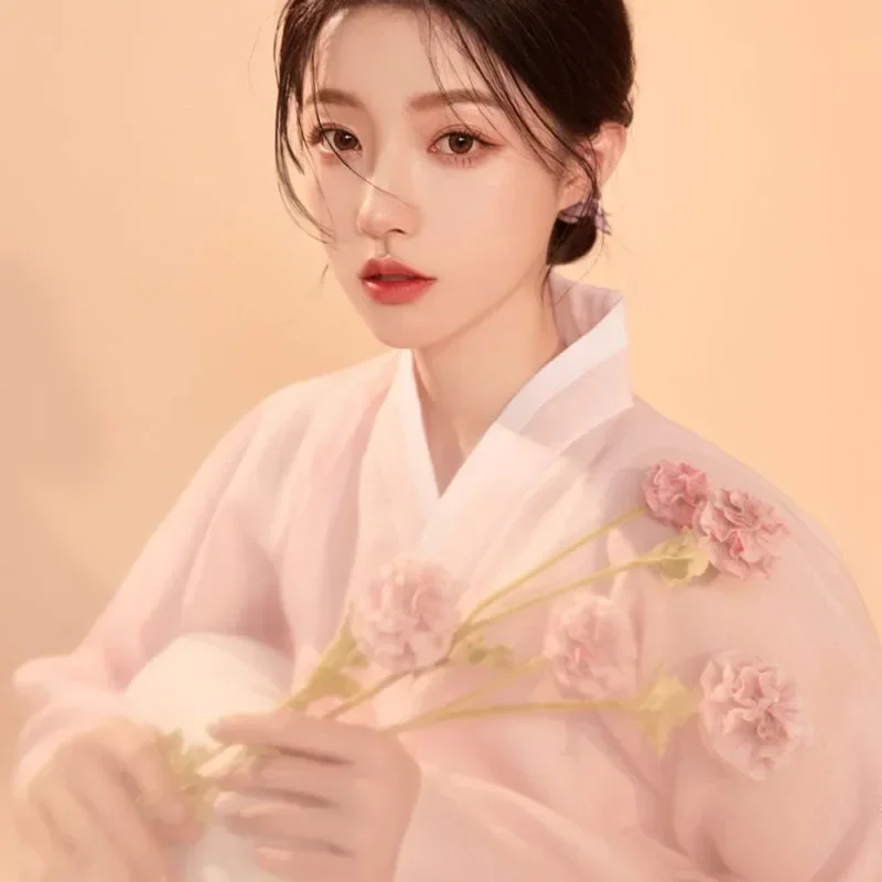 Pink Korean Clothes Women 2023 Traditional Costume Palace Hanbok Elegant Modern Fashion Luxury Dress Party Stage Photograph 한복