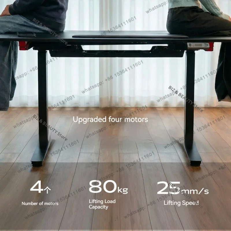 FG Multi-Functional Electric Standing Desk Monitor Mount & Tilt Function Height Adjustable Gaming Desk & Workstation Furniture J 5