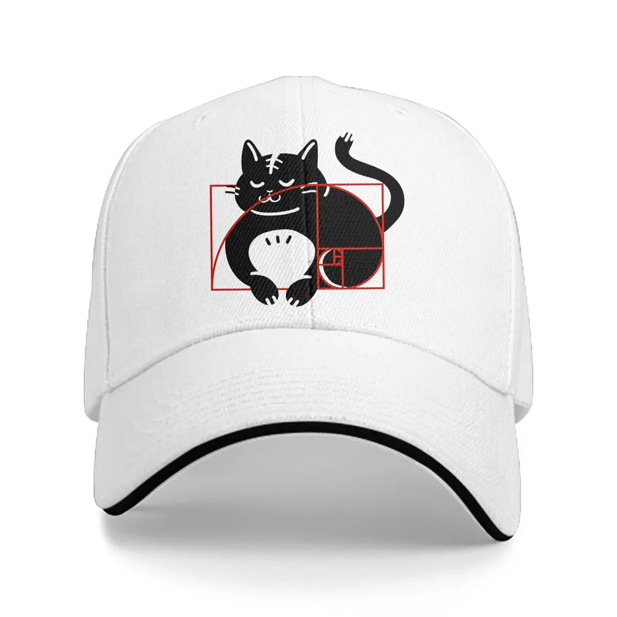 

Purrfect Baseball Caps Peaked Cap Fibonacci Sequence Golden Ratio Sun Shade Hats for Men Women