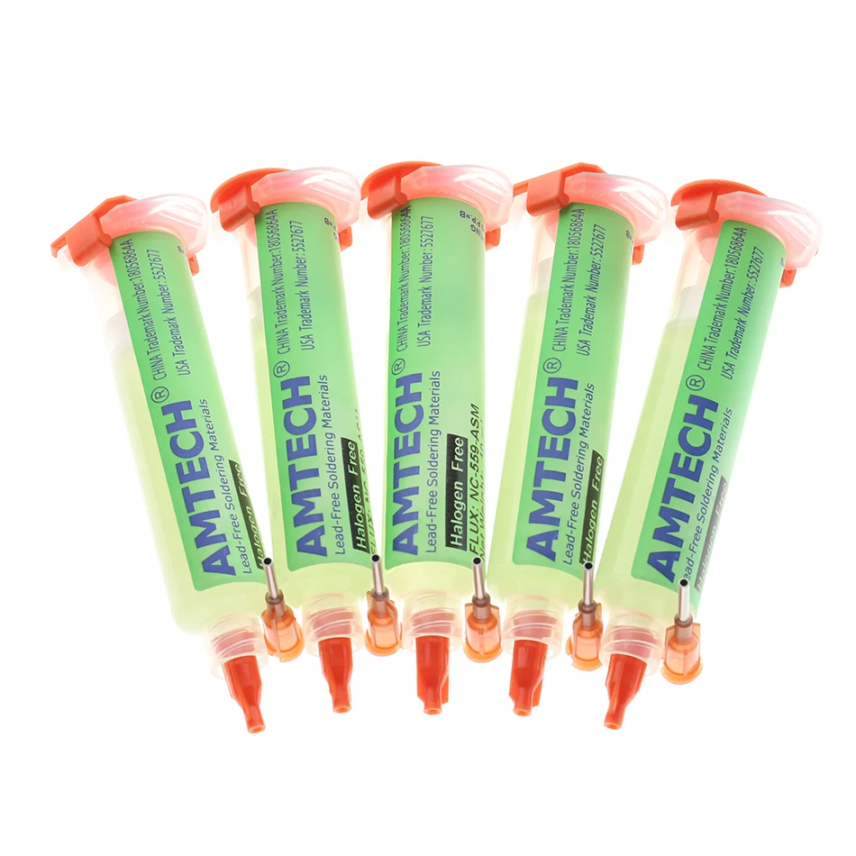 50pcs/pack Genuine AMTECH 10cc NC-559-ASM Flux paste lead-free solder paste solder flux Needles