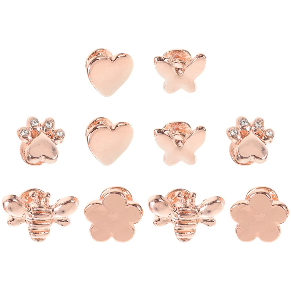 

10Pcs Watch Strap Metal Charms for Silicone Band Decorative Studs Delicate Color Unique Shape Sturdy Safe Lightweight Watchband