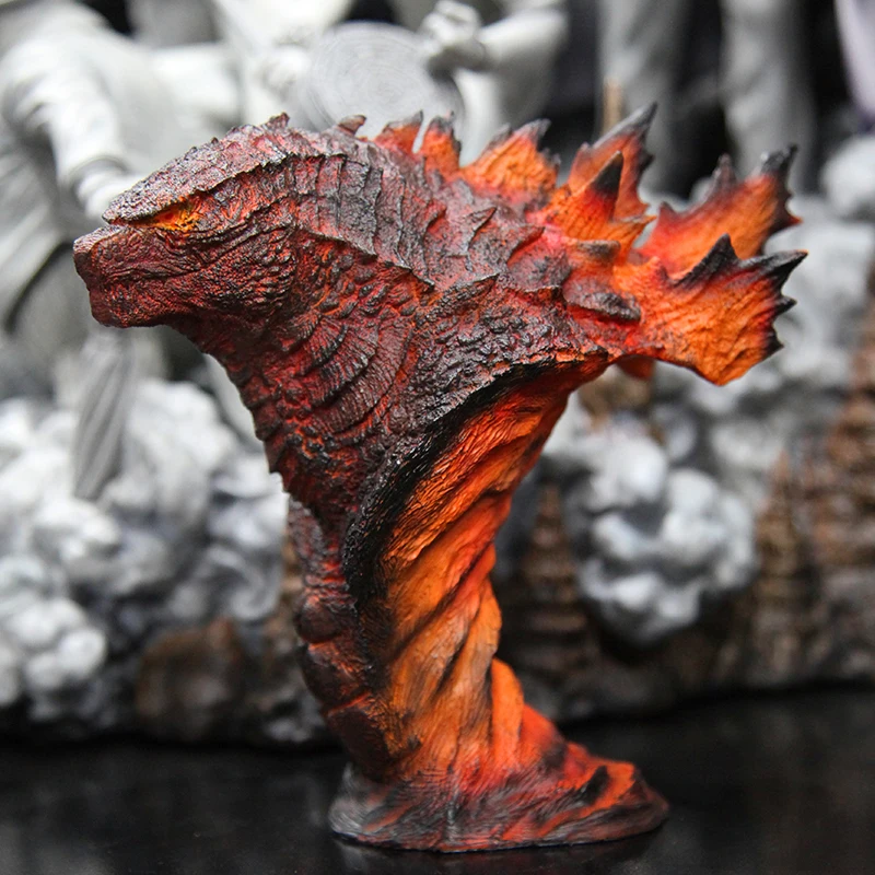 Hot Godzilla 2 Red Lotus Monster Godzilla Bust Resin Material Legendary Monster Model Statue Home Ornaments Peripheral Xmas Gift