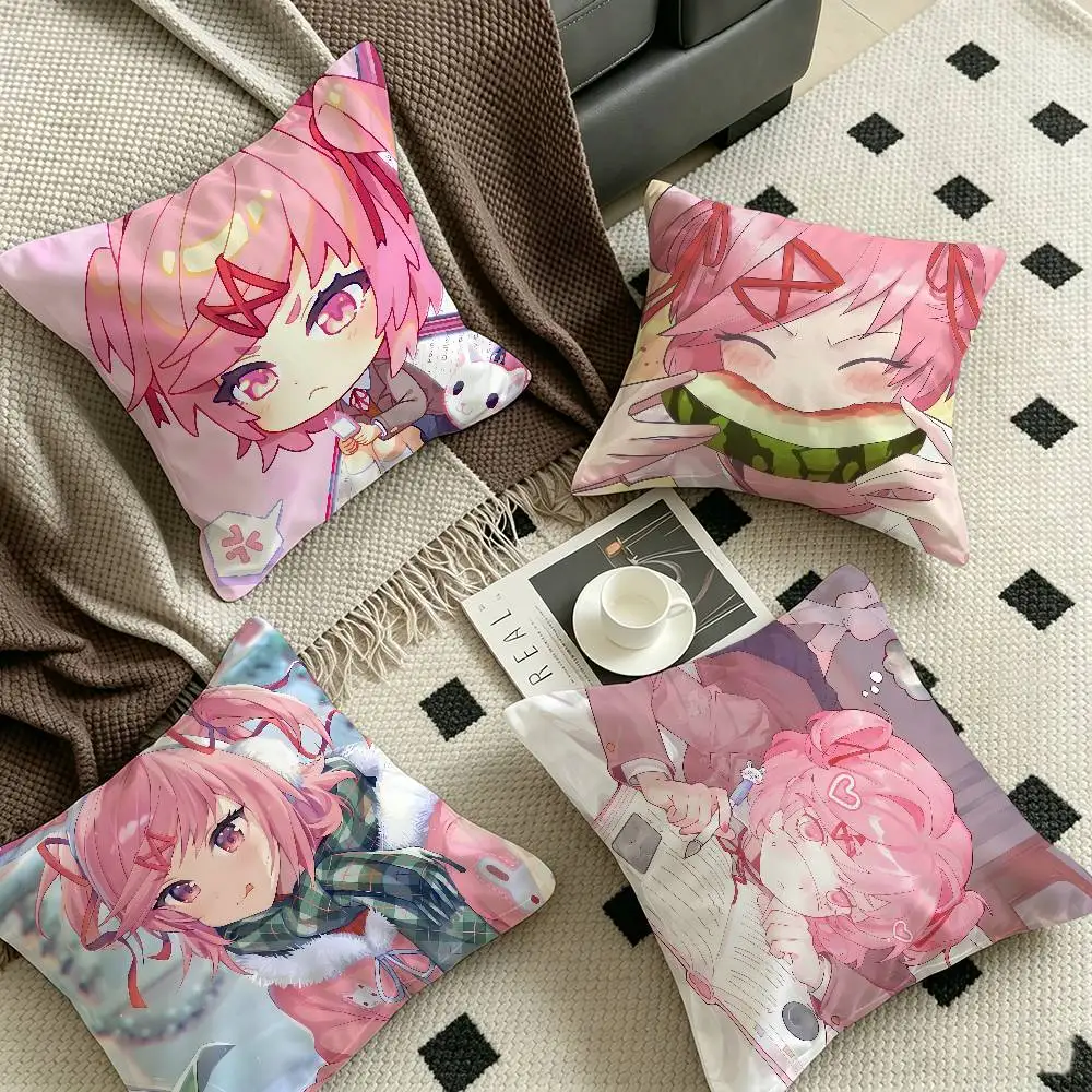 N-Natsuki Gentle-Art Cushion Cover Inches Farmhouse Decor Home Throw Pillow Covers for Couch Decorations