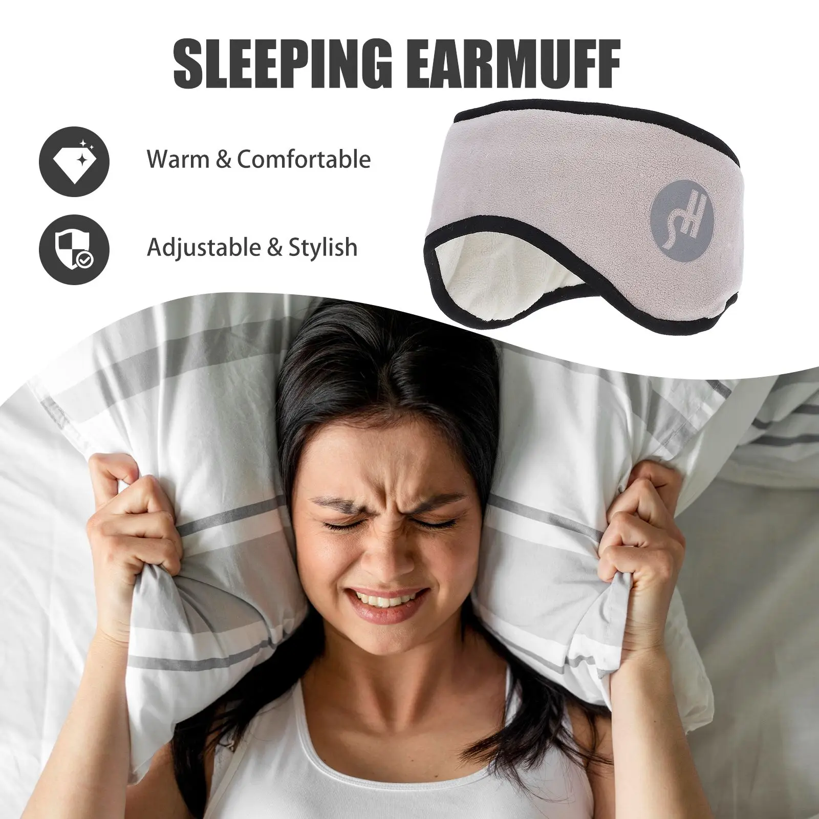 Adjustable Soundproof Earmuffs for Sleep | Noise Reduction Wraps | Warm for men & Women Ear Protector Cloth Ear Muffs Cover