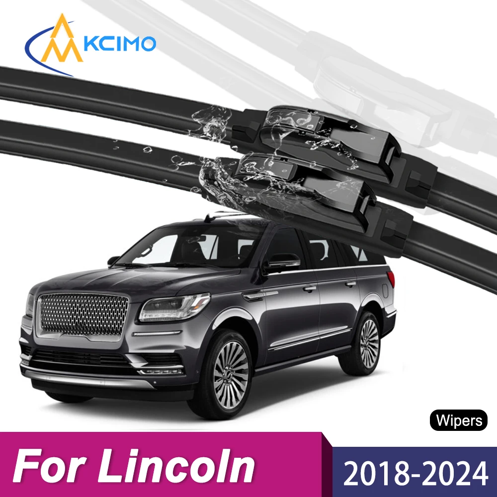 

High Quality Natural Rubber Front Wiper Set Compatible For Lincoln Navigator U554 2018-2024 Car Windshield Wipers Parts