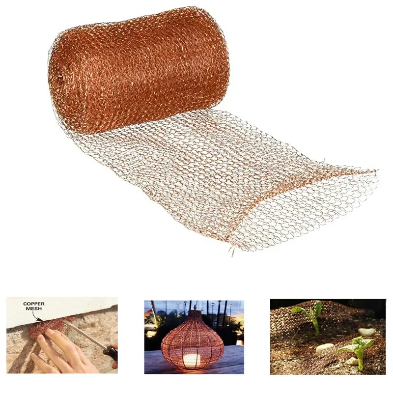 

3/4m Signal Shielding Net Anti-Snail Copper Wire Net Pest & Rodent Net Mesh Exquisite Copper Decor Artworks Cleaning Tool