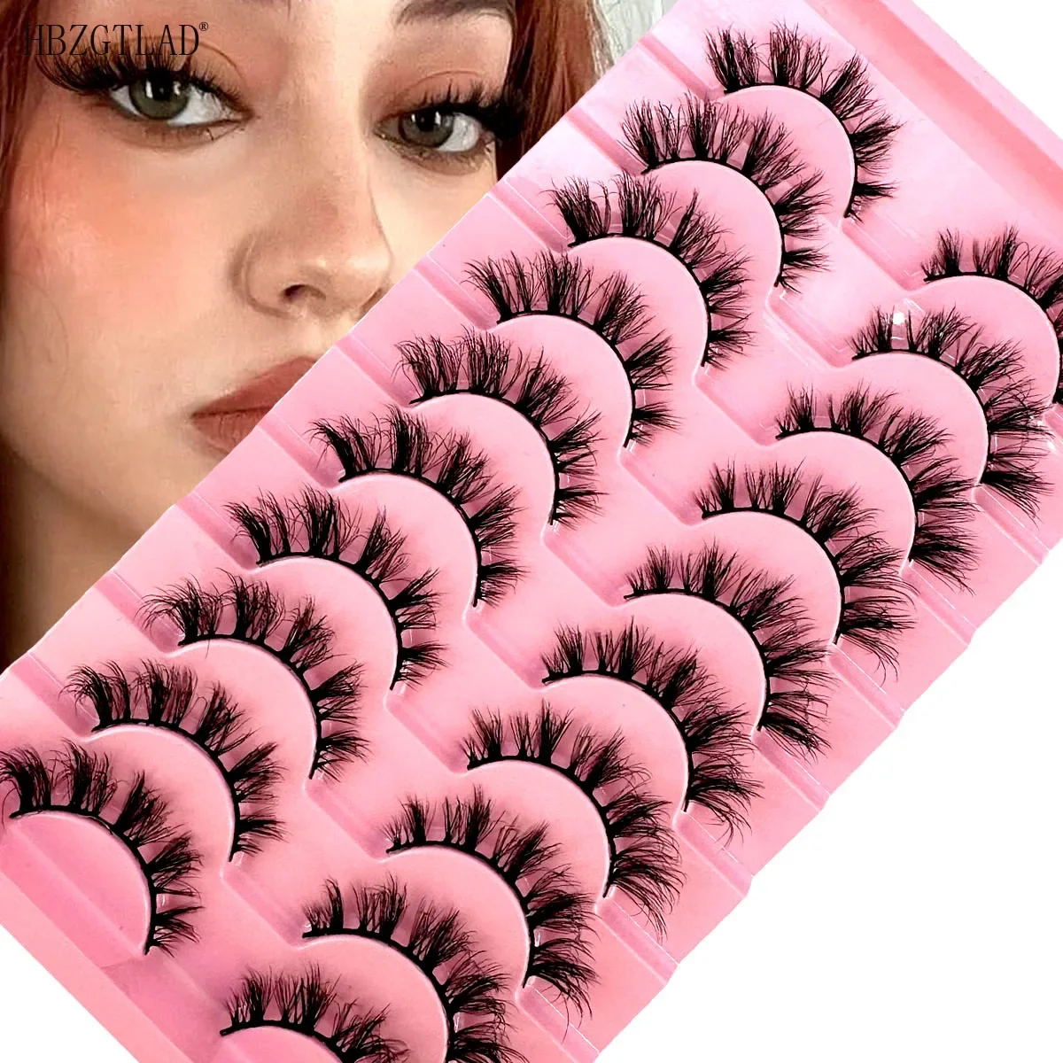 Nouveau 10 paires 3D Faux cils de vison moelleux doux complet épais vaporeux naturel court Faux cils bouclés cils en gros cils