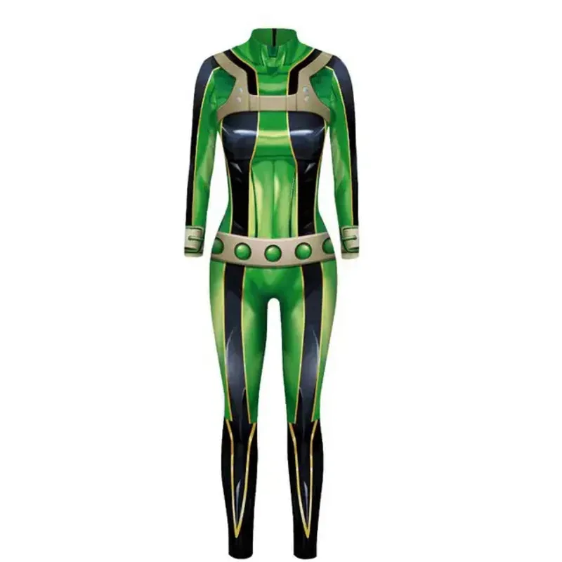 DY2025Women Anime 3D Women My Hero Academia Boku no Hero Academia Asui Tsuyu Cosplay Costume Zentai Bodysuit Suit Jumpsuits