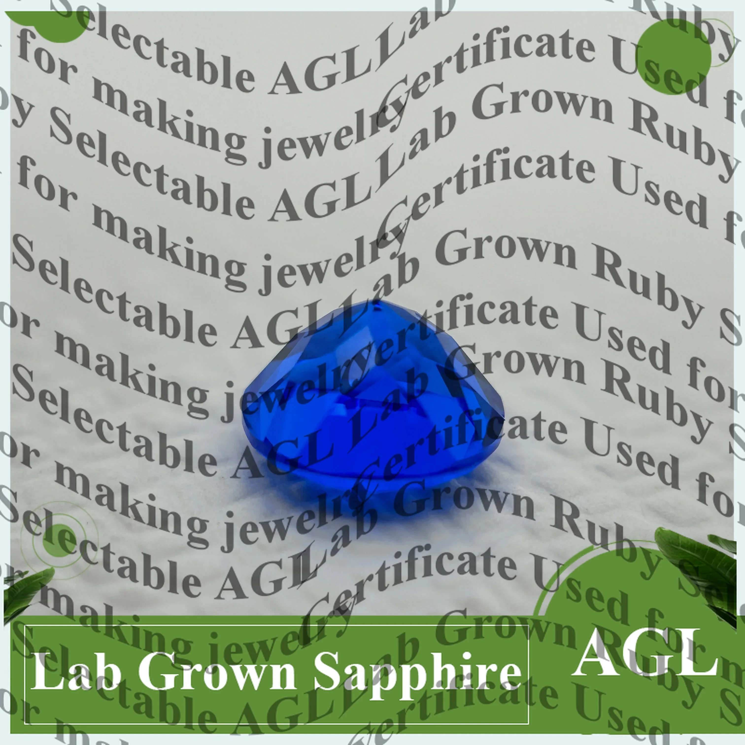 

High Quality Lab Grown Cobalt Spinel Blue Color Round Shape Gemstone for Charms Jewelry Making Materials Selectable Certificate