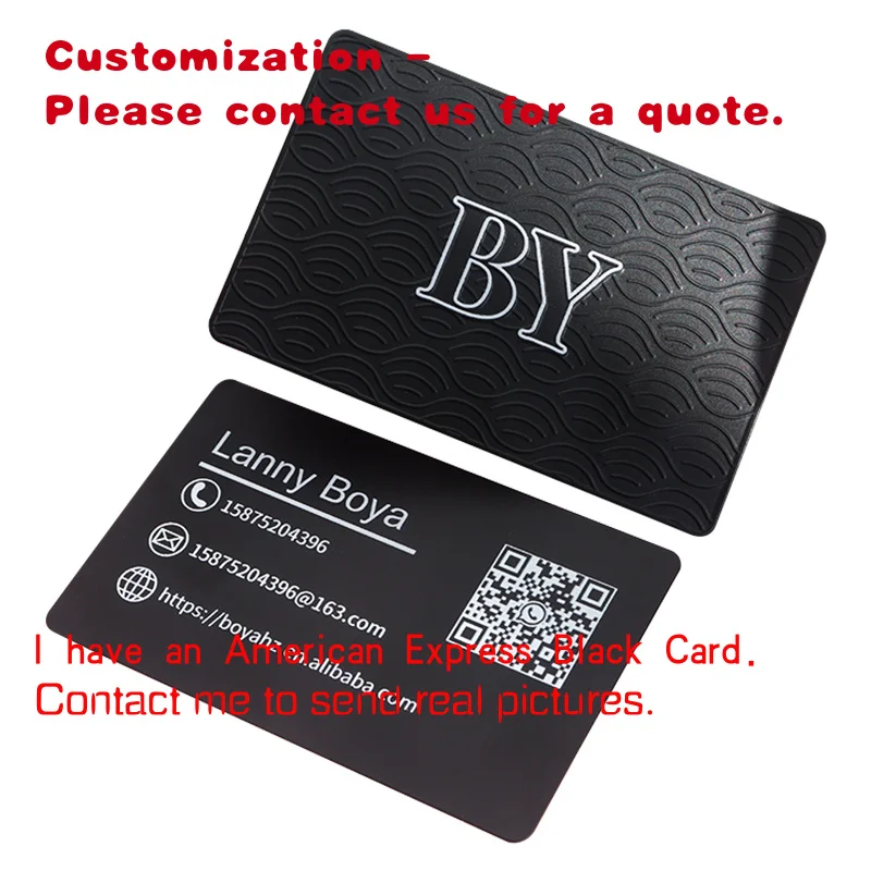 

custom.Custom Metal Blank VIP Premium Membership Card Stainless Steel Black Print Size Vip Metal Business Cards Custom