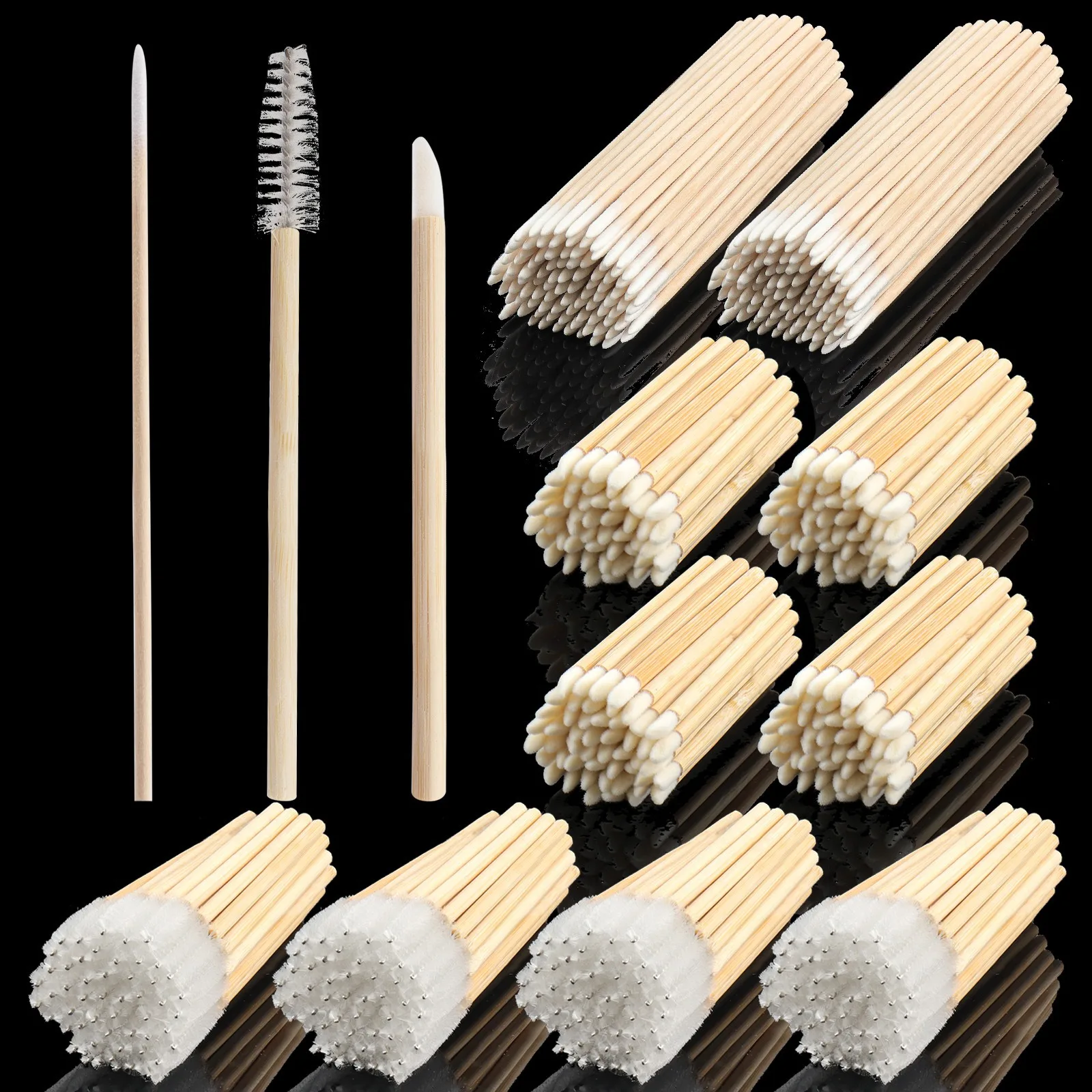 Beauty Makeup Eyeshadow - 50pcs Bamboo Stick Disposable Flocked Lip