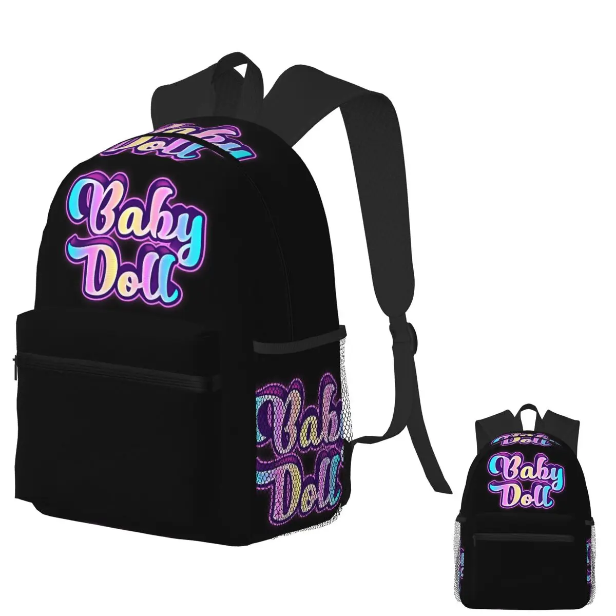 

Baby Doll (in Retro Colours) Student Backpack School Bag Hiking Travel Daypack for Men Women Fashion Bookbag Shoulder Bags