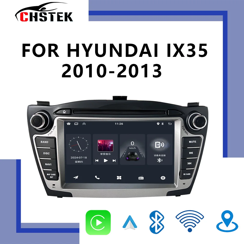 Chstek Car radio Carplay Wireless CarPlay Android system GPS Multimedia For Hyundai IX35 2010 2011-2013 Bluetooth WIFI Display