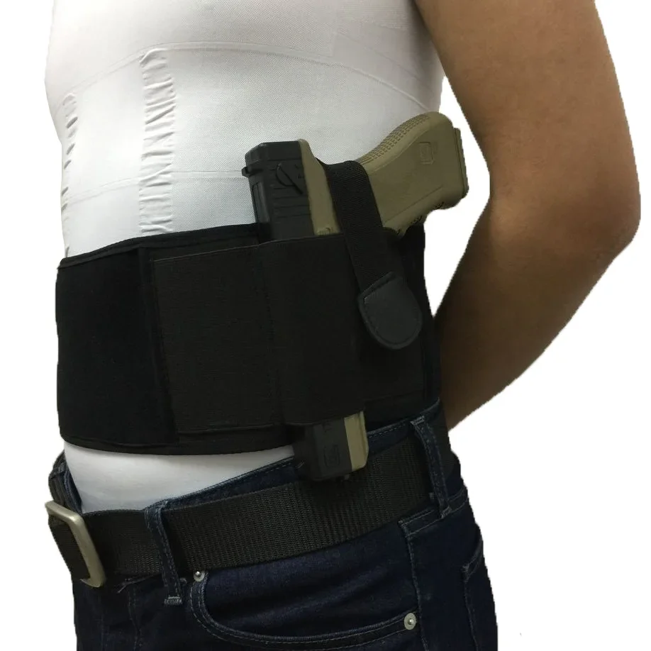 Left or Right hand Belly Band Holster Gun Pistol Holsters Fits for Glock 17 18 19 22 23 31 32 and most Pistol