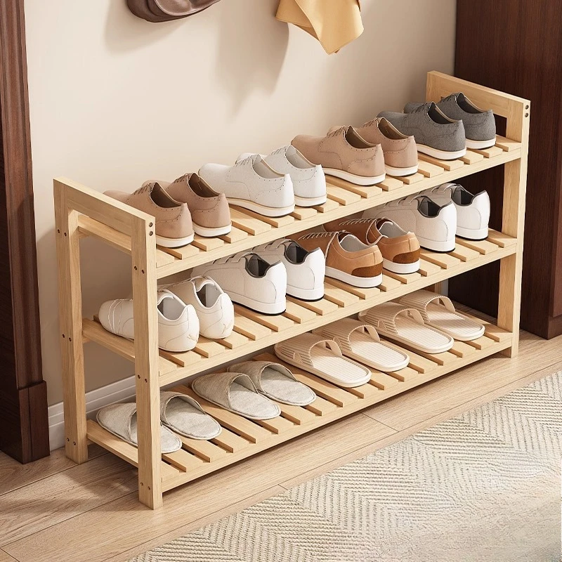 2025 Hot Solid Wood Shoe Rack, Multi-Tier Narrow Entryway Storage Shelf, Easy Assembly Organizer for Home Apartment Hallway