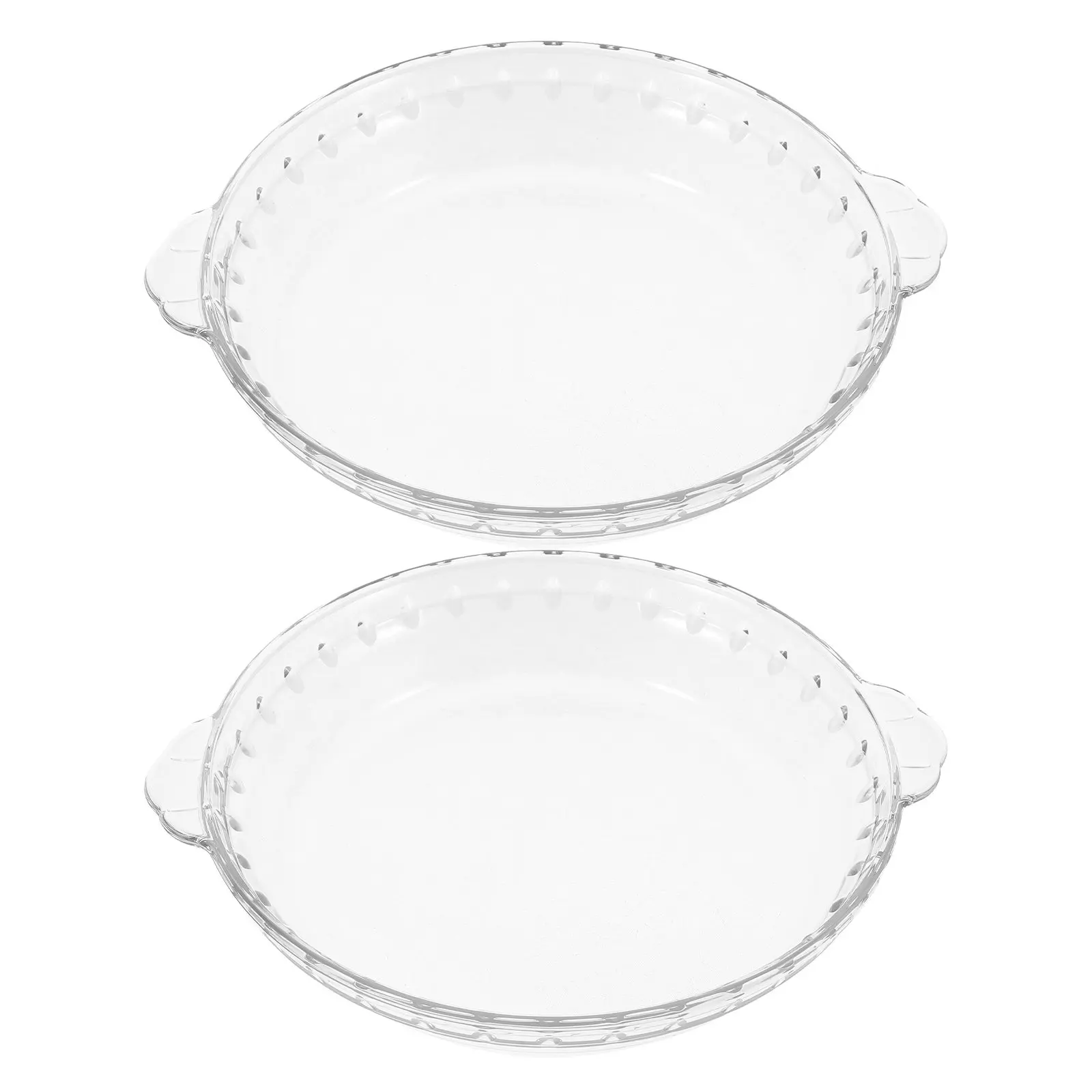 2Pcs Tempered Glass Microwave Splatter Guard Plate Lid High Temperature Resistant Microwave Oven Cover Crystal Clear Food