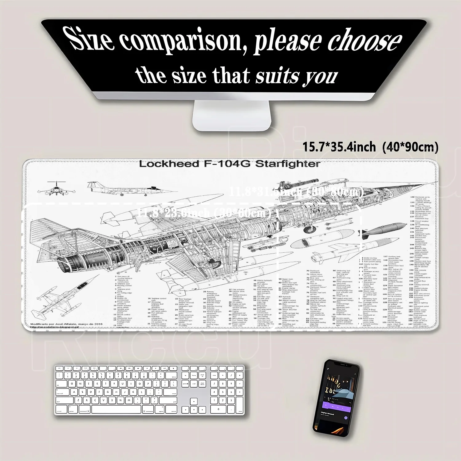 แผ่นรองเมาส์ลายเครื่องบินขาวดำ - Gaming Keyboard Typewriter บทวิจารณ์และราคา