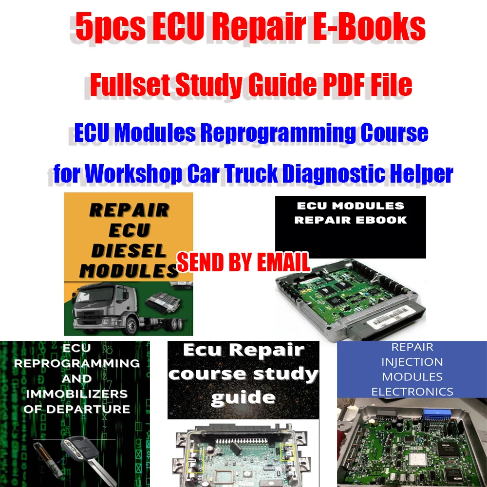 

5pcs ECU Repair E-Books Fullset Study Guide PDF File ECU Modules Reprogramming Course for Workshop Car Truck Diagnostic Helper