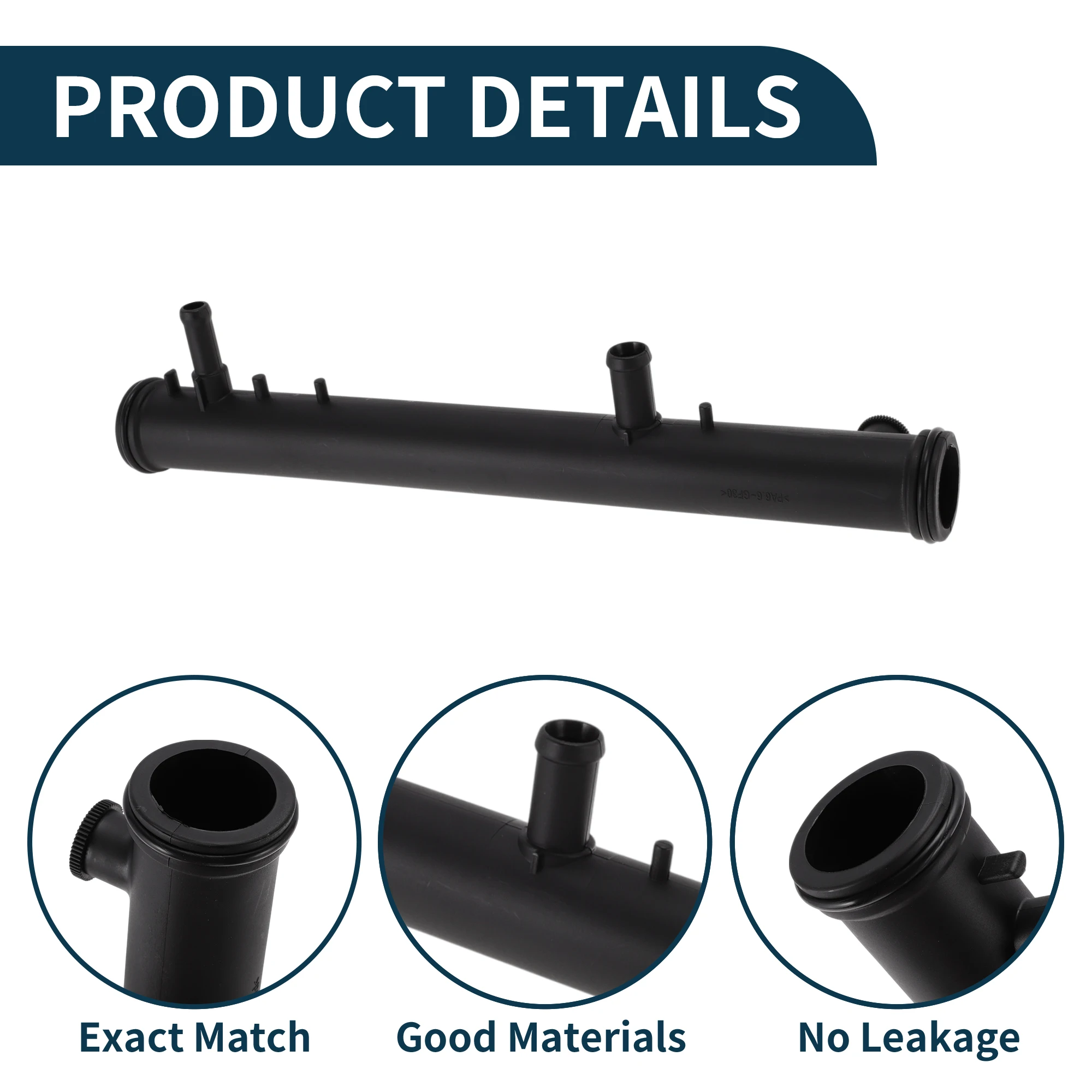 

Motoforti Radiator Hose Heater Hose No.022121050A for Volkswagen Touareg 04-06 Plastic Cooling Liquid Pipe Black 1 Pc