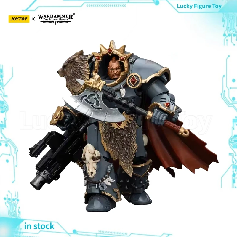 

【Оригинал】JOYTOY 1/18 Фигурки Warhammer 40K Space Wolves Legion PraetorHvarl Красная модель лезвия Подарочная коллекция игрушек