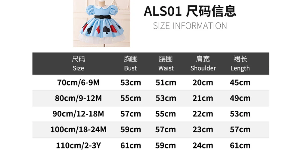 Alice Rapunzel Dornröschen Mädchen Partykleid Schneewittchen Mascha Bär Anna Dienstmädchen Kostüm Lolita Geburtstag Hochzeit Prinzessin Kleider – Detail 4