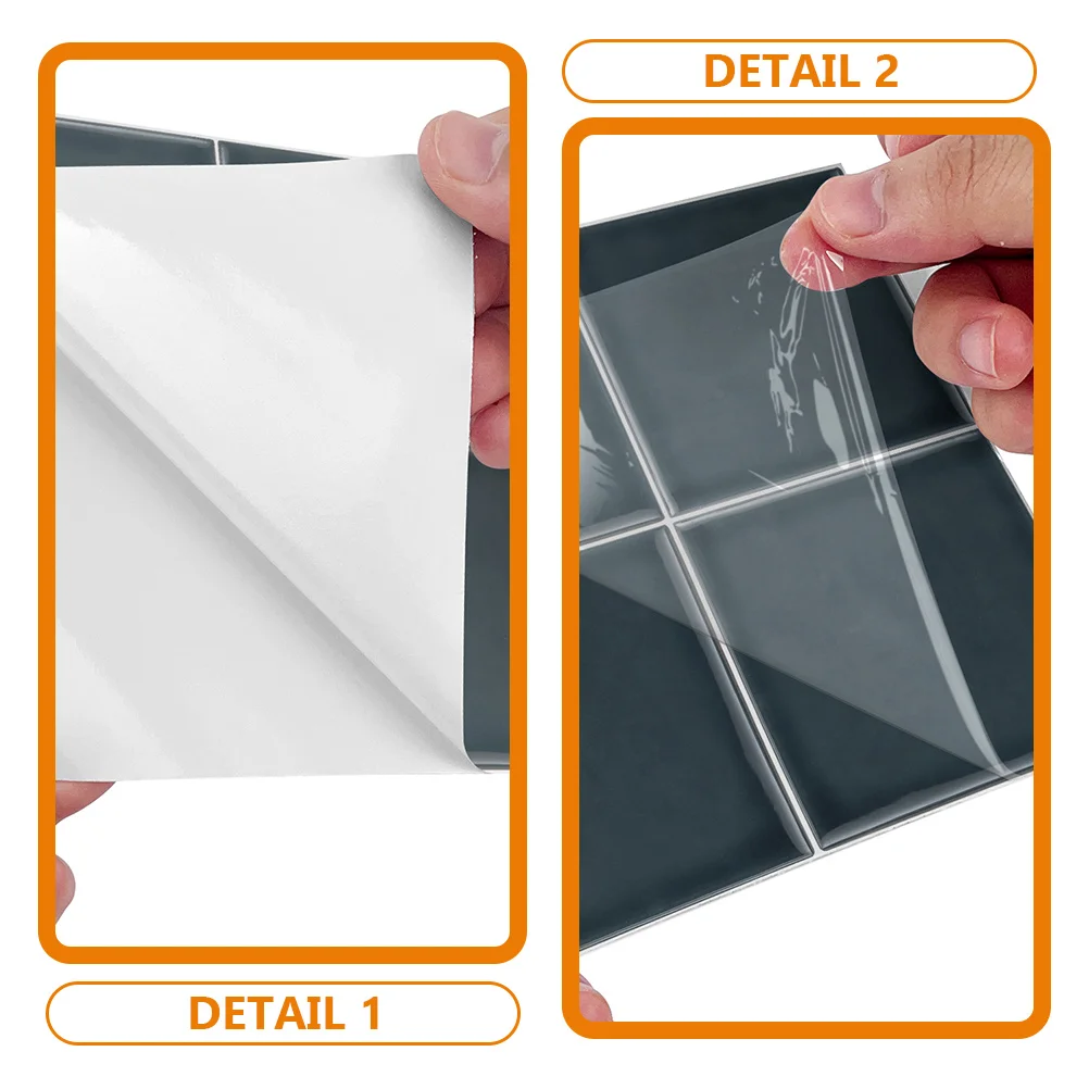 

10 pcs Adhesive Tile Kitchen Wall Decor Stickers Self-Stick Decorative Sticker For Bathroom Bedroom Home Reusable Wall