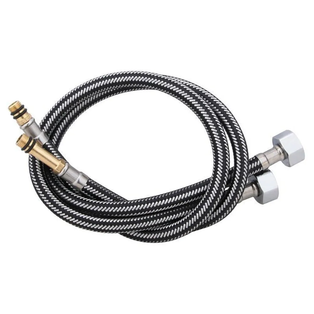 صنبور أنبوب مدخل المياه المقاوم للانفجار حوض الخضار حوض أنابيب المياه الساخنة والباردة الملحقات 304 الفولاذ المقاوم للصدأ مضفر po #1