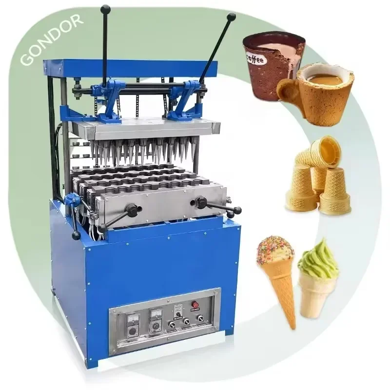 

Wafer Biscuit Automatic Pizza Tea Coffee Maker Waffle Icecream Edible Cup Make Ice Cream Cone Machine