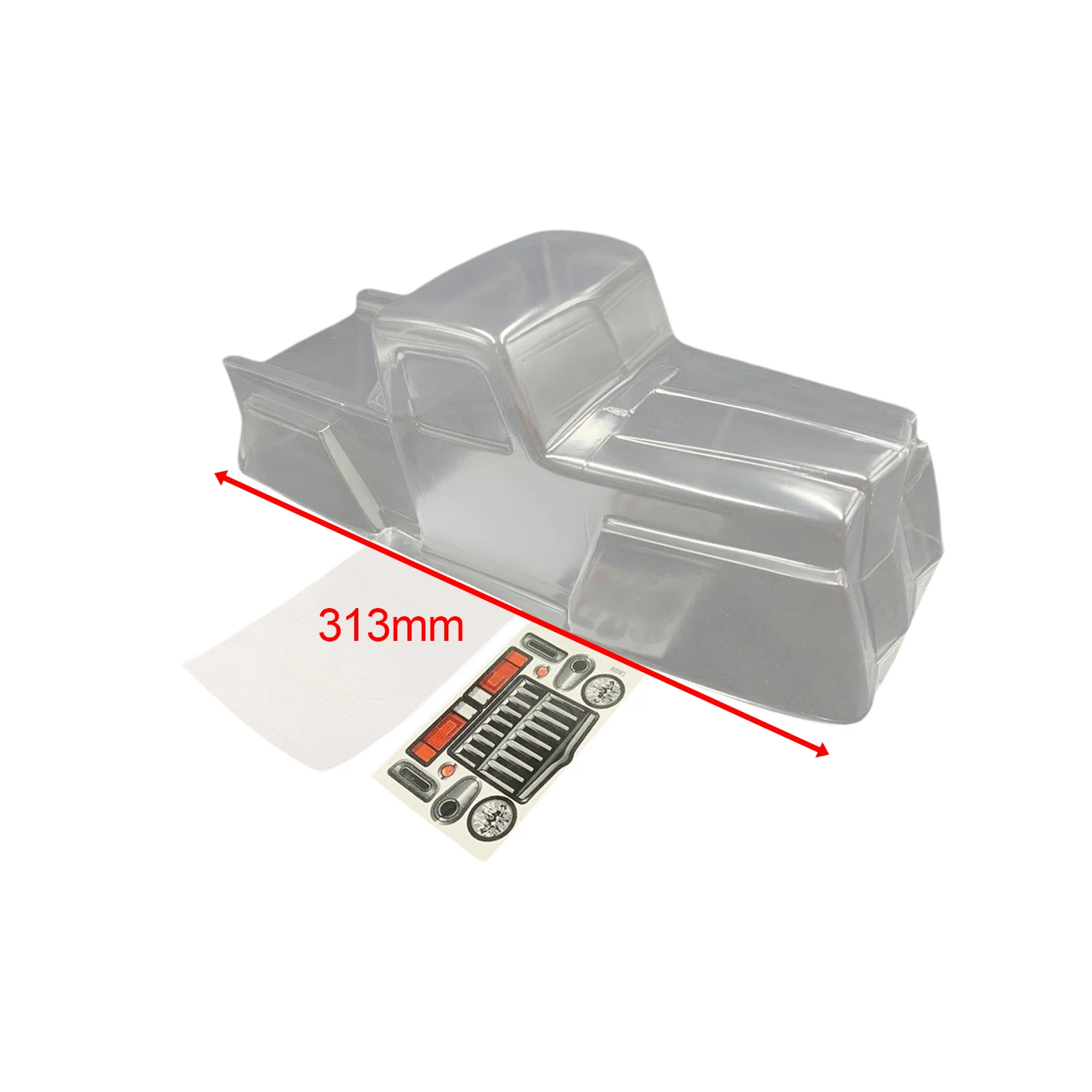 313mm Body Shell Housing Unpainted for RC Car Universal Transparent 12.3 inch/313mm Wheelbase Body Car Shell for 1/10 RC Crawler