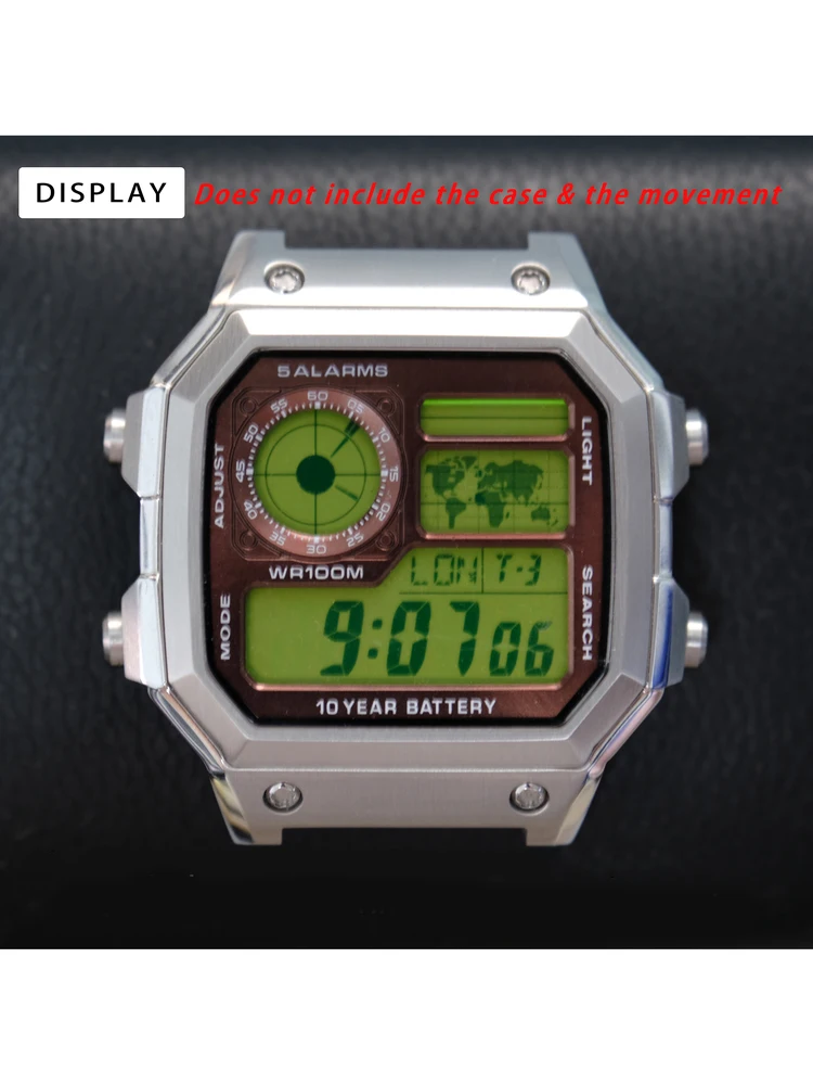 لـ Casio AE-1200 قرص 3299 تعديل الحركة الرئيسية المعدنية نمط الشمس حرفي دائرة صغيرة ملصق تغيير لون الفيلم #5