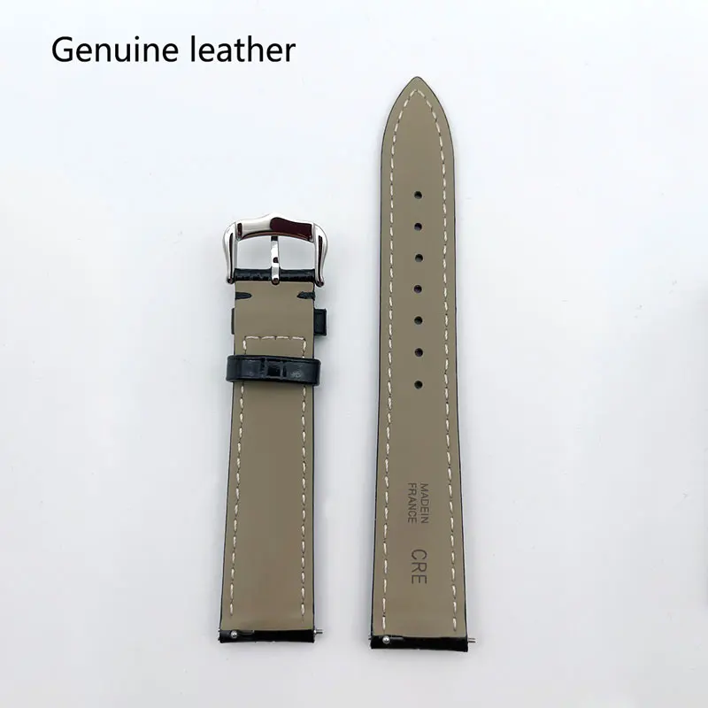 Full leather cowhide strap, high-end breathable and durable, suitable for CARTIER tank/solo/santos leather strap accessories