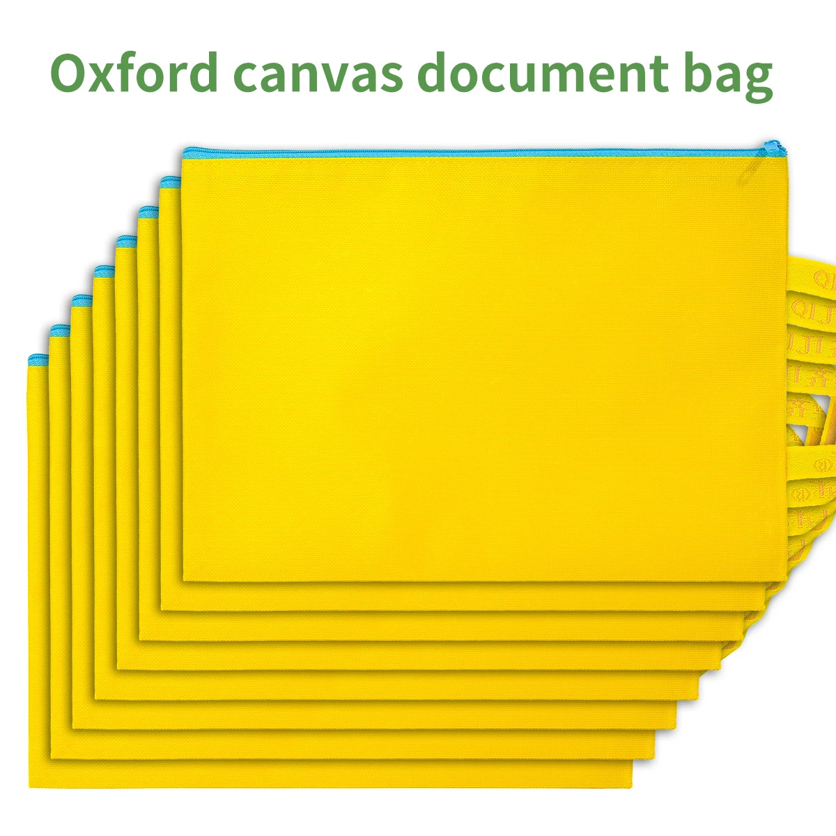 

Durable canvas bag for storing stationery with large capacity. Cheese yellow minimalist zipper for exam use 5/10 pieces