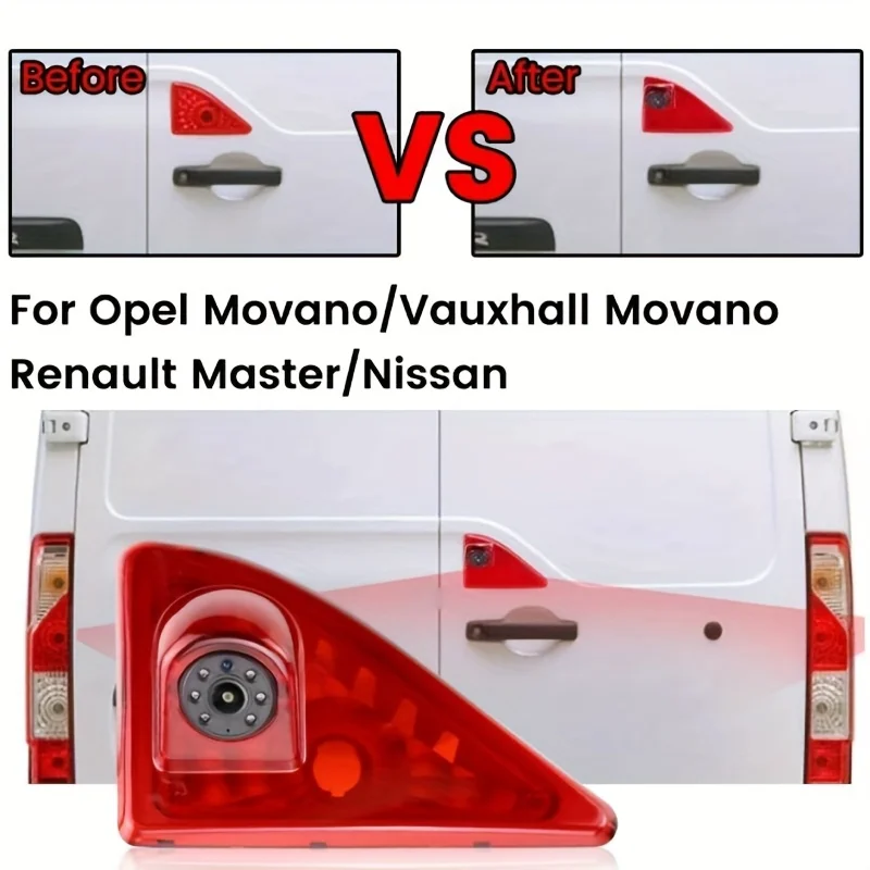 OEM Replacement 3rd High Mount Brake Light Camera for RENAULT Master, Nissan NV400, Opel Movano Rear View Backup Camera
