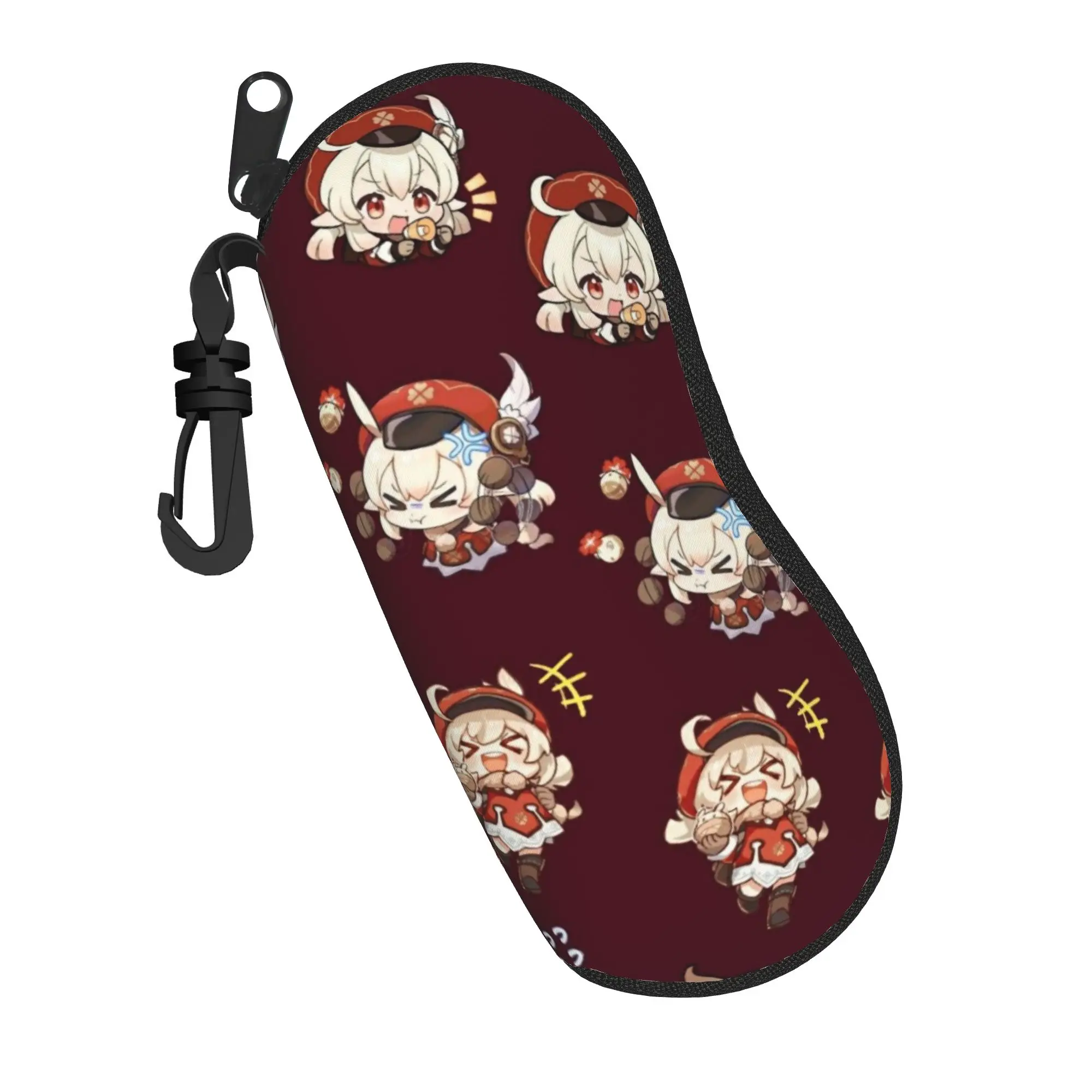 Cute Genshin Impact  Glasses Case Anti-Fall Zipper  Glasses Storage Box Anti-Pressure Eyeglasses Box